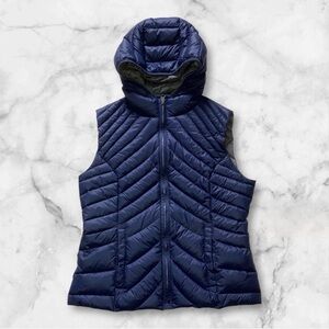 Down Hooded Puffer Womens Vest. Be By Blanc Noir. Size Large